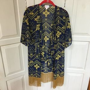 LuLaRoe Monroe Kimono w/ Fringe